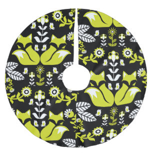 Jupon De Sapin En Polyester Brossé Fox Nordic Scandinavian Folk Art nappe
