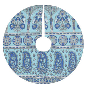 Jupon De Sapin En Polyester Brossé Frontière asiatique de Paisley : Design traditionn