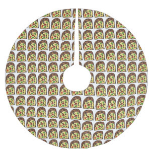 Jupon De Sapin En Polyester Brossé Fruit Fruit Fruit Slice Fruitcake de Noël