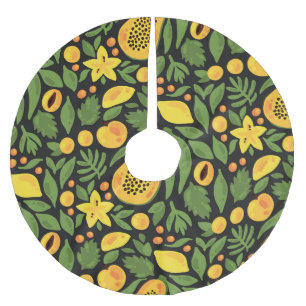 Jupon De Sapin En Polyester Brossé Fruits exotiques : Coloré été sans joint