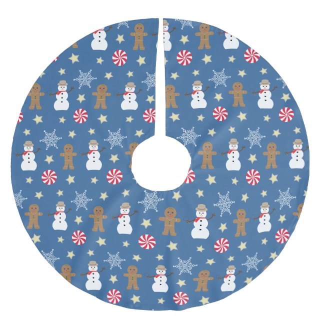 Jupon De Sapin En Polyester Brossé Fun and Fun Christmas (Devant)