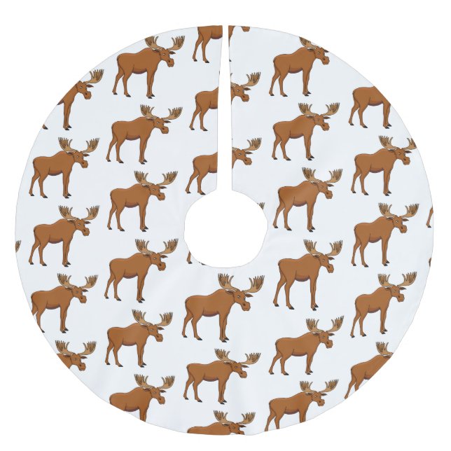 Jupon De Sapin En Polyester Brossé Funny moose (Devant)