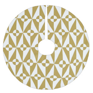 Jupon De Sapin En Polyester Brossé Géométrique Abstraite : Motif Vintage sans fil