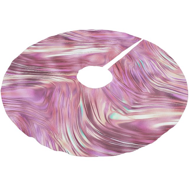 Jupon De Sapin En Polyester Brossé Glam Rose d'or de perle rose fille (Angle)