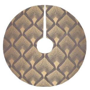 Jupon De Sapin En Polyester Brossé Glamour Art Déco : Balances d'or.