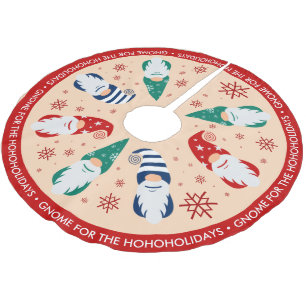 Jupon De Sapin En Polyester Brossé Gnome de Noël Hygge pour les fêtes de neige