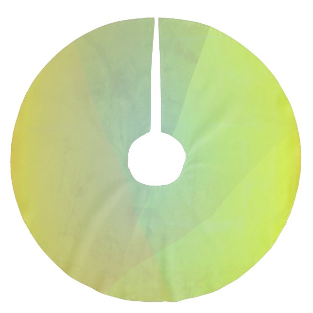 Jupon De Sapin En Polyester Brossé Gradation géométrique jaune moderne (Devant)