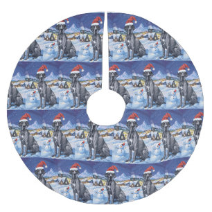 Jupon De Sapin En Polyester Brossé Grand Danois Merveilleux Noël Joyeux Noël