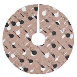 Jupon De Sapin En Polyester Brossé Grandes géométriques Brown Motif sans fil