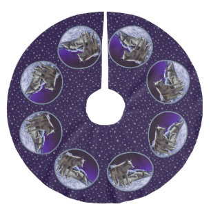 Jupon De Sapin En Polyester Brossé Gray Wolves