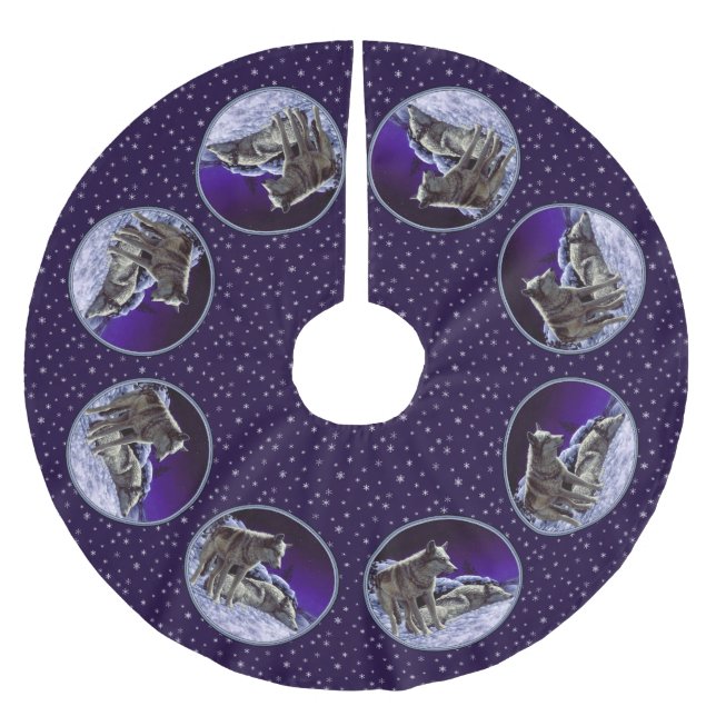 Jupon De Sapin En Polyester Brossé Gray Wolves (Devant)