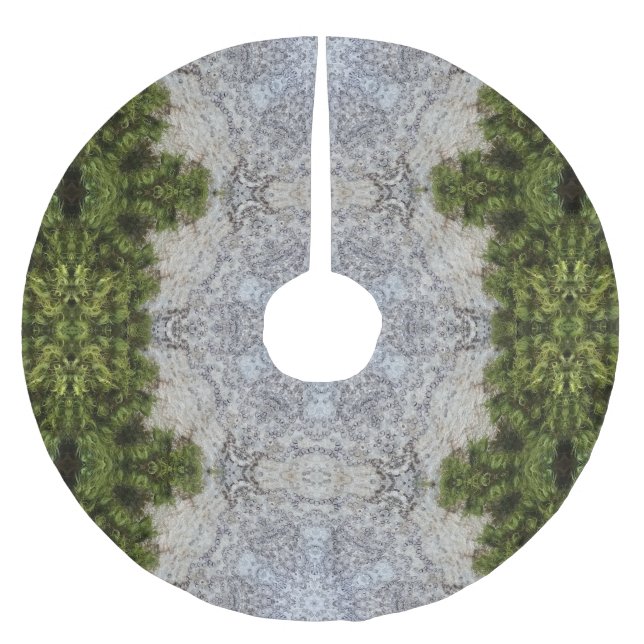 Jupon De Sapin En Polyester Brossé Green Moss & Earth Nature Art (Devant)