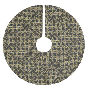 Jupon De Sapin En Polyester Brossé Griffure dorée Glamour Moderne Élégance Unique