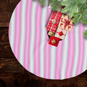 Jupon De Sapin En Polyester Brossé Grilles roses néon modernes avec effet 3D
