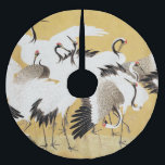 Jupon De Sapin En Polyester Brossé Grues d'horloges japonaises Vintage Bird Rich Clas<br><div class="desc">Cette image est basée sur le troupeau japonais de grues (18ème siècle) peinture vintage par Ishida Yutei. Image du domaine public de l'Institut d'Art de Minneapolis.</div>