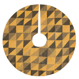 Jupon De Sapin En Polyester Brossé Grunge Triangle : Conception Motif Abstraite