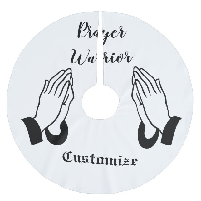 Jupon De Sapin En Polyester Brossé Guerrier de prière prier Thunder_Cove (Devant)