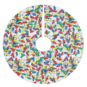 Jupon De Sapin En Polyester Brossé Guirlande de Noël dessin animé emmêlée