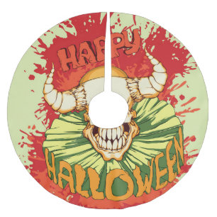 Jupon De Sapin En Polyester Brossé Halloween flyer : thème clown diabolique