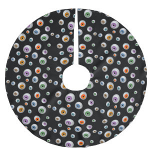 Jupon De Sapin En Polyester Brossé Halloween Zombie Bloodshot Eyeball
