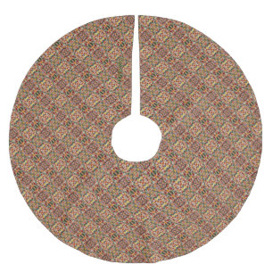 Jupon De Sapin En Polyester Brossé HAMbWG - Jupe d'arbre de Noël - Motif de bonbons 1