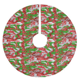 Jupon De Sapin En Polyester Brossé Haus De Camo Motif Silver Xmas