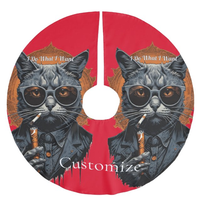 Jupon De Sapin En Polyester Brossé Hip Cat cool Thunder_Cove (Devant)