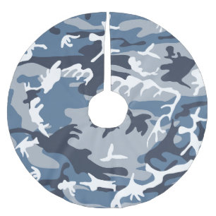 Jupon De Sapin En Polyester Brossé Hiver Camouflage bleu neige, Militaire, Armée