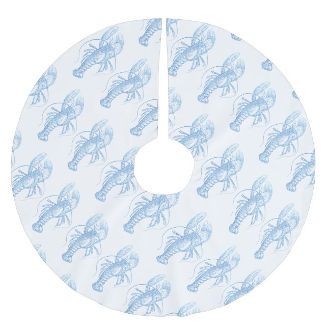 Jupon De Sapin En Polyester Brossé Homard bleu (Devant)