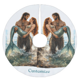 Jupon De Sapin En Polyester Brossé Homme et sirène Thunder_Cove