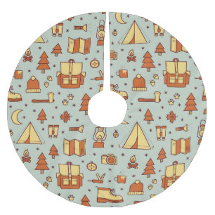 Jupon De Sapin En Polyester Brossé Icônes de voyage d'aventure, motif sans soudure.