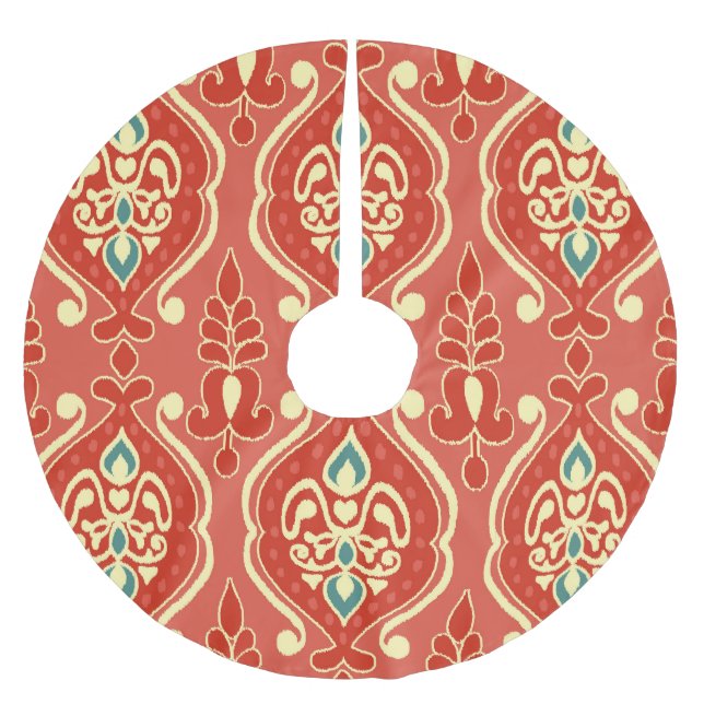 Jupon De Sapin En Polyester Brossé Ikat artisanal : Tissu Boho Ethnique (Devant)