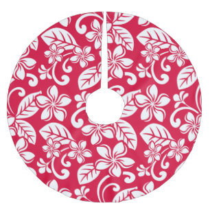 JUPON DE SAPIN EN POLYESTER BROSSÉ ÎLE PLUMERIA (ROUGE DE STRAWBERRY)