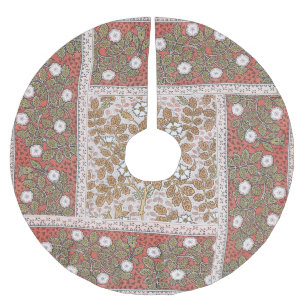Jupon De Sapin En Polyester Brossé Illustration d'art de rose sauvage Fleur Vintage