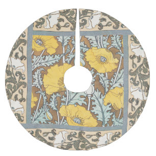 Jupon De Sapin En Polyester Brossé illustration d'art pavot fleur jaune