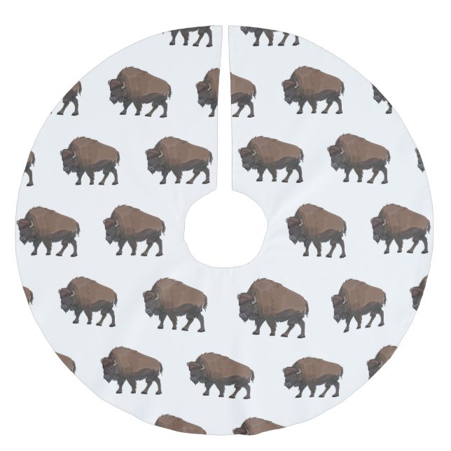 Jupon De Sapin En Polyester Brossé Illustration de bison (Devant)