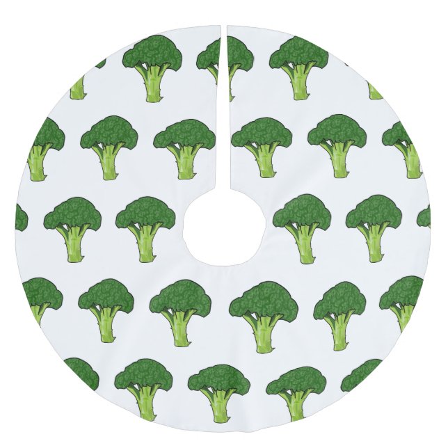 Jupon De Sapin En Polyester Brossé Illustration de Broccoli (Devant)