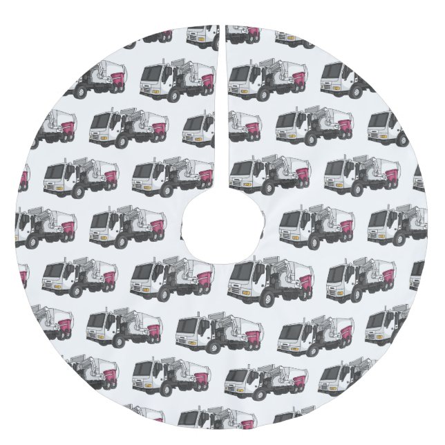 Jupon De Sapin En Polyester Brossé Illustration de camion à ordures (Devant)