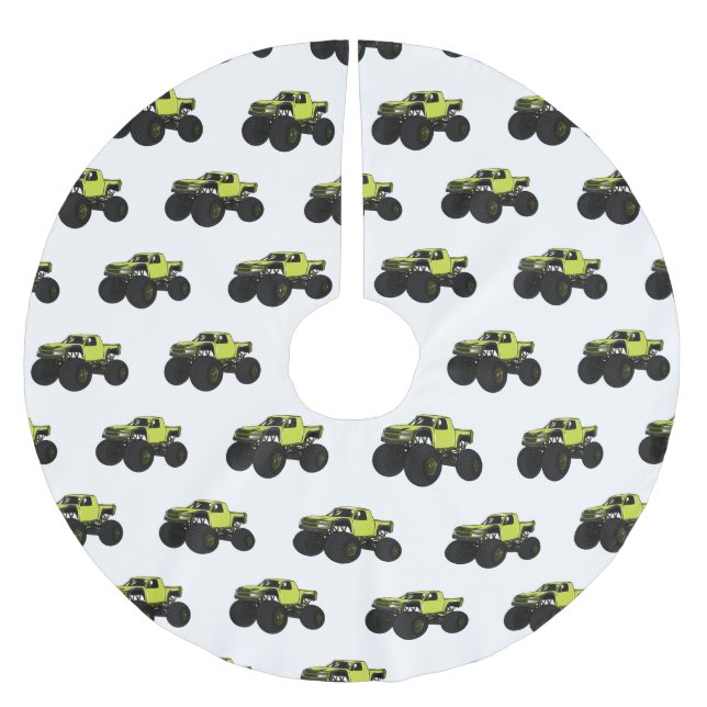 Jupon De Sapin En Polyester Brossé Illustration de camion monstre (Devant)