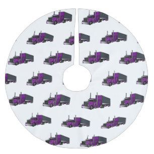 Jupon De Sapin En Polyester Brossé Illustration de camion semi-remorque