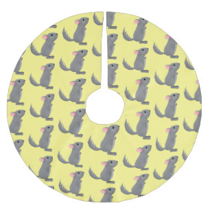 Jupon De Sapin En Polyester Brossé Illustration de chinchilla gris mignon
