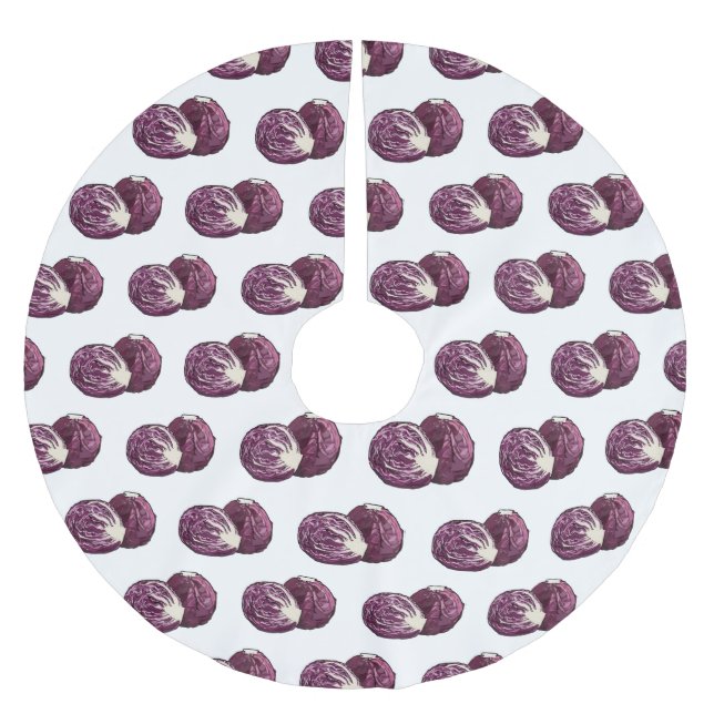 Jupon De Sapin En Polyester Brossé Illustration de chou rouge (Devant)