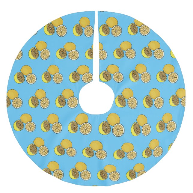 Jupon De Sapin En Polyester Brossé Illustration de citron (Devant)