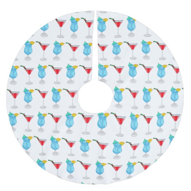 Jupon De Sapin En Polyester Brossé Illustration de cocktail (Devant)