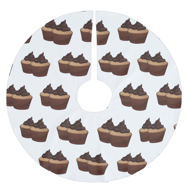 Jupon De Sapin En Polyester Brossé Illustration de Cupcake (Devant)