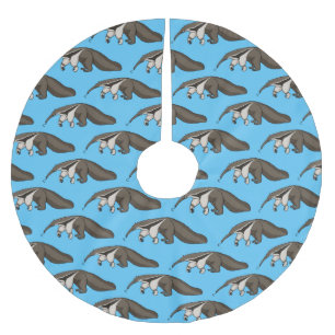 Jupon De Sapin En Polyester Brossé Illustration de dessin animé d'Anteater happy