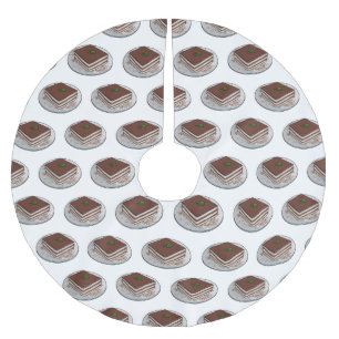 Jupon De Sapin En Polyester Brossé illustration de dessin animé de gâteau au tiramisu