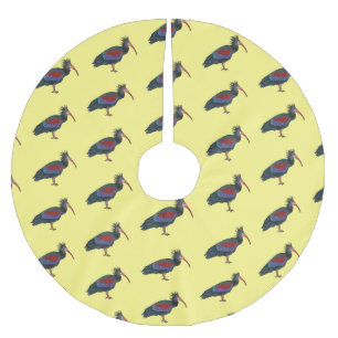 Jupon De Sapin En Polyester Brossé illustration de dessin animé d'ibis chauve du Nord