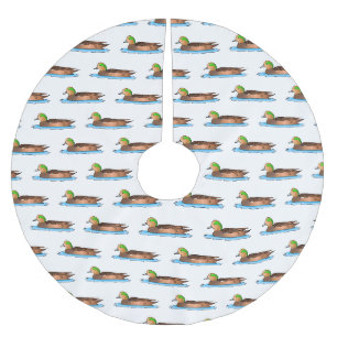 Jupon De Sapin En Polyester Brossé Illustration de dessin animé d'oiseau canard siffl