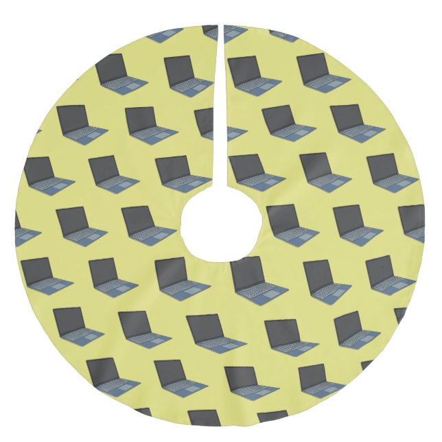 Jupon De Sapin En Polyester Brossé Illustration de dessin sur ordinateur portable (Devant)